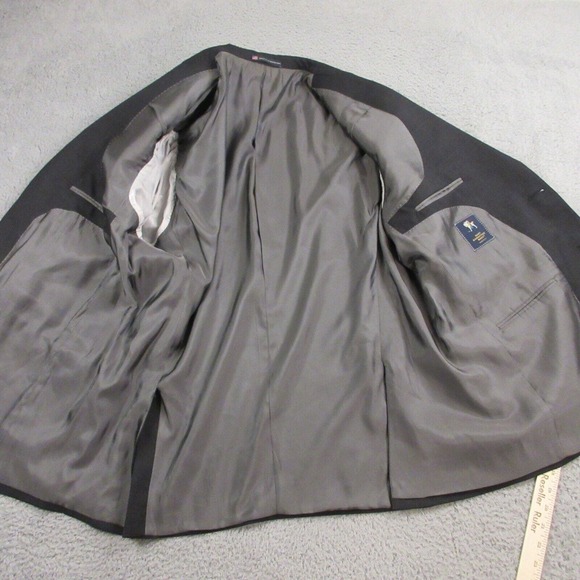 Hart Shaffner Marx Suit Jacket Blazer Sport Coat size 48R Sold Gray Wool - Picture 5 of 12